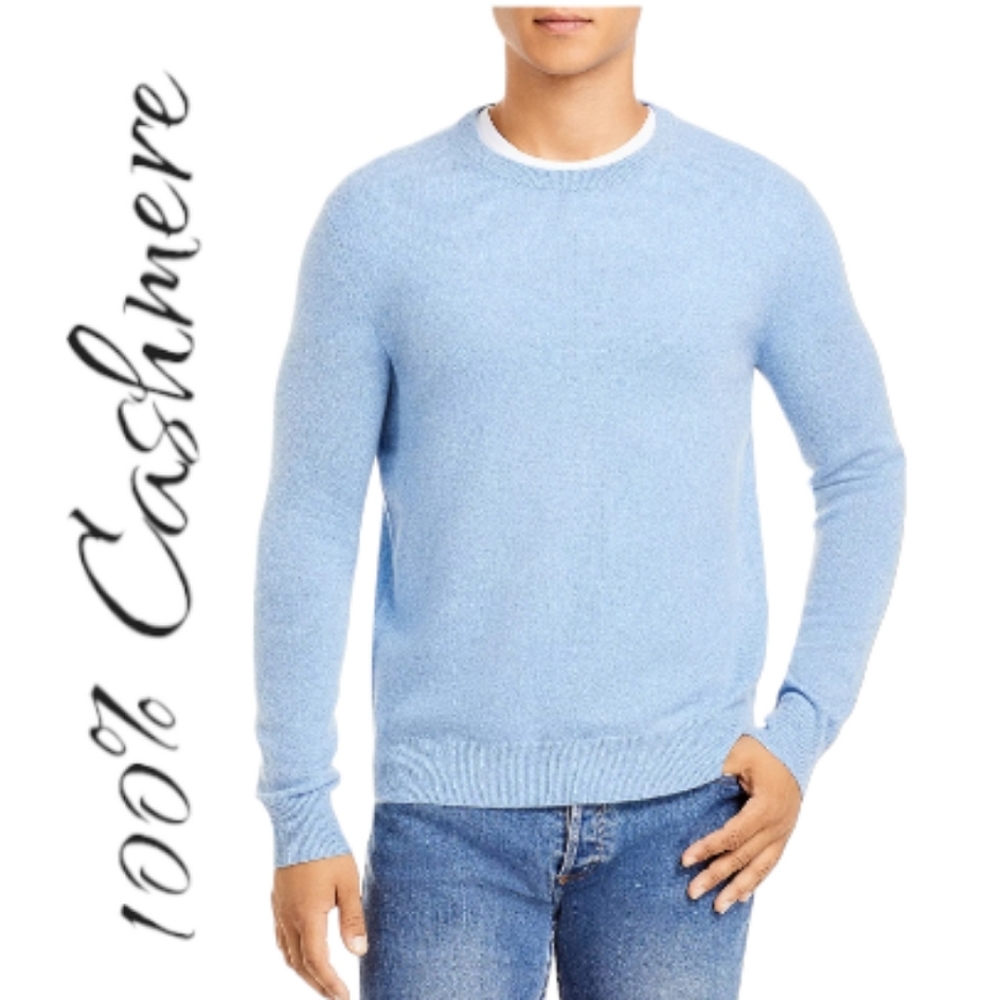 Light Blue Cashmere Crewneck Sweater